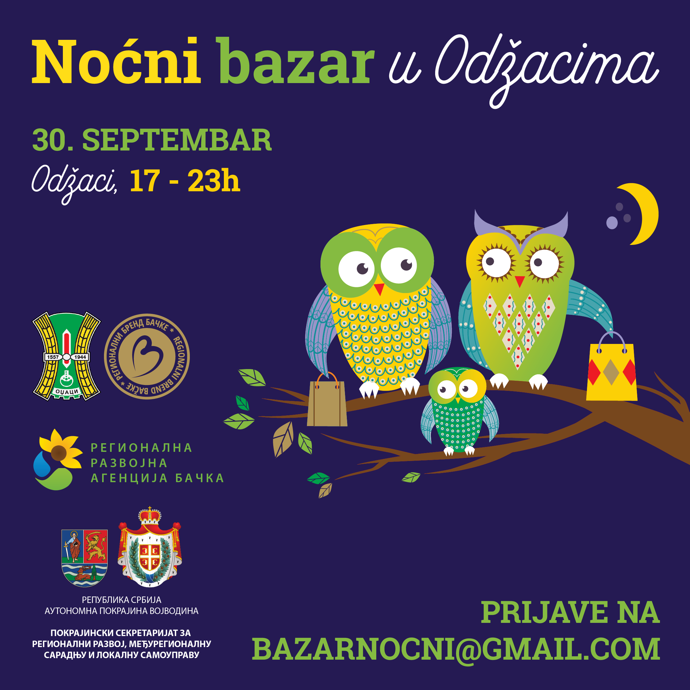 U subotu Noćni bazar u Odžacima